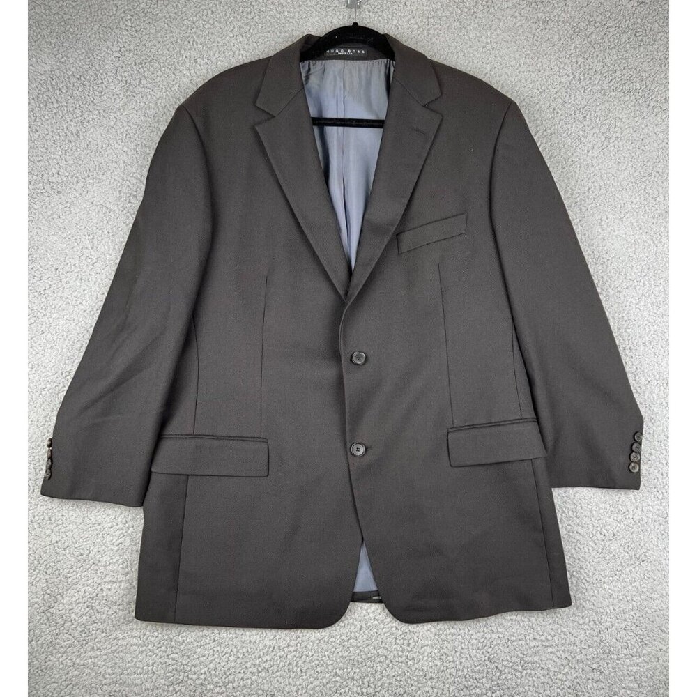 Boss Hugo Boss Blazer Men 44R Black Sport Coat 2 Button Wedding Formal Business